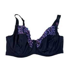 Addition Elle Black Lace Underwire Bra Size 42DD NWT Brand New